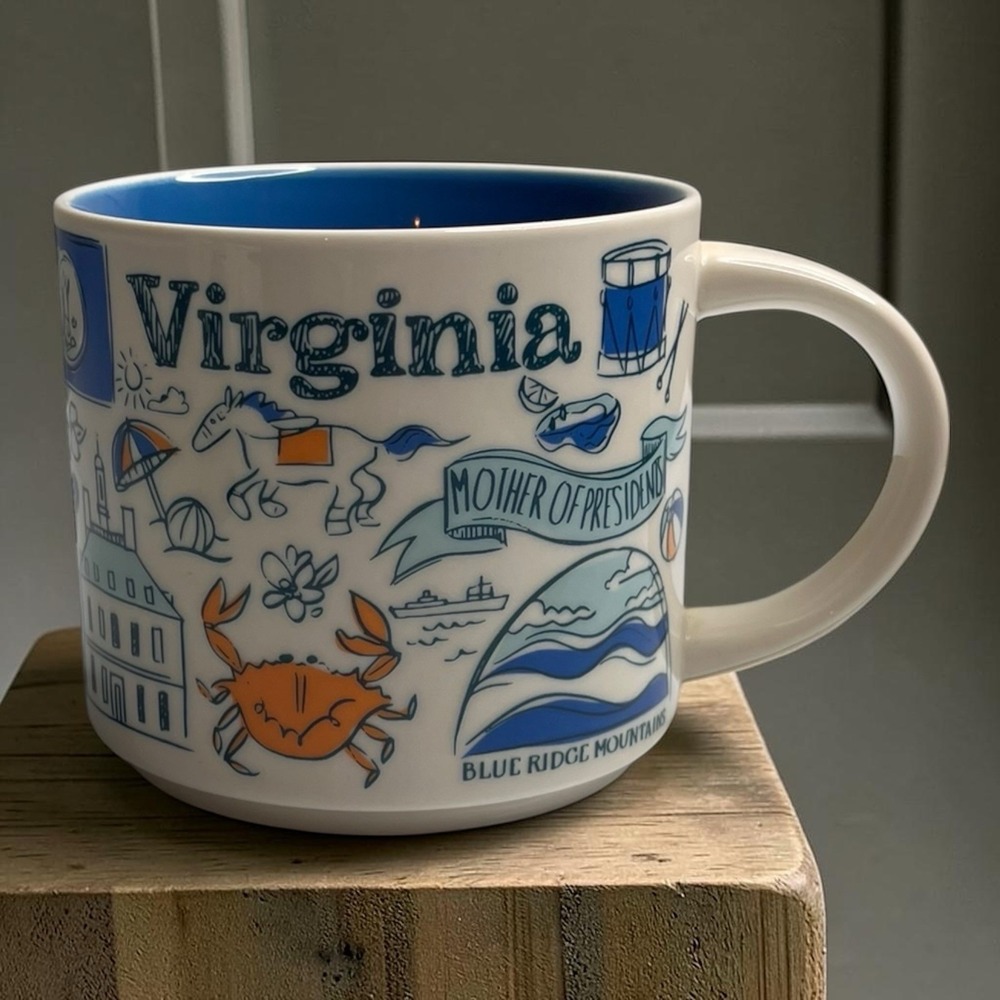 Starbucks Mug Virginia VA Been There Series Collection 14oz Coffee Tea Cup Mug